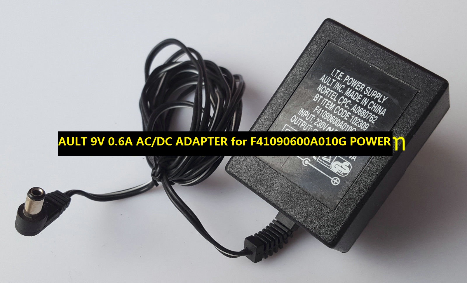 *100% Brand NEW* AULT 9V 0.6A AC/DC ADAPTER for F41090600A010G POWER SUPPLY